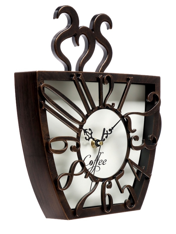 Часы настенные интерьерные, для кухни Coffee, плавный ход, 28×28 см Часы настенные интерьерные, для кухни Coffee, плавный ход, 28×28 см