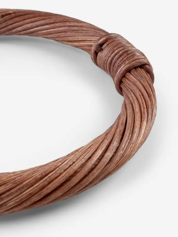 Ручки для сумки деревянные, плетёные, d=10.2 / 12.5 см, 2 шт., коричневые