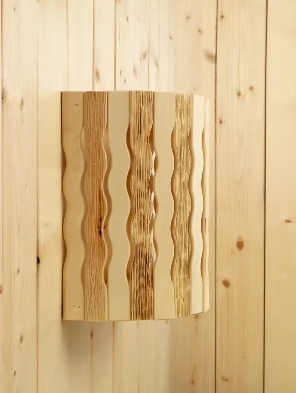 Абажур для бани и сауны &laquo;Волны&raquo;, липа, настенный