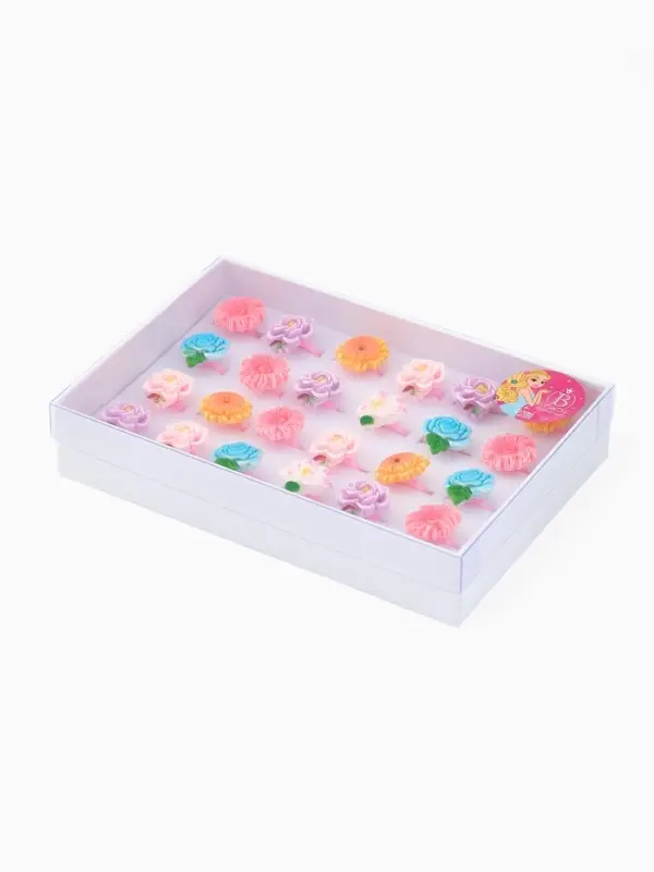 Кольцо «Выбражулька» цветы, форма МИКС, цветное, безразмерное Кольцо «Выбражулька» цветы, форма МИКС, цветное, безразмерное