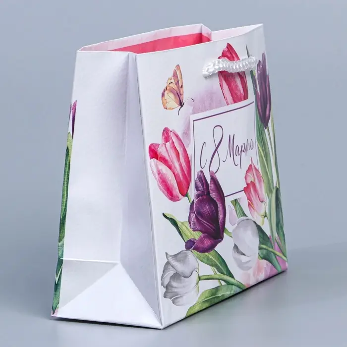 Пакет подарочный ламинированный, упаковка, «8 марта», S 12 х 15 х 5.5 см Пакет подарочный ламинированный, упаковка, «8 марта», S 12 х 15 х 5.5 см