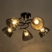 Светильник потолочный BayerLux &laquo;Сальма&raquo;, люстра 5хЕ27, 40 Вт, чёрный, 58&times;58&times;24 см