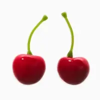 Серьги &laquo;Вишня&raquo;, красные в золоте