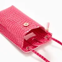 Сумка на магните, с длинным ремнём, однотонная, 10&times;2.5&times;20 см, розовая