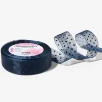 Лента капроновая &laquo;Горох&raquo;, 25 мм, 23&plusmn;1 м, тёмно-синяя