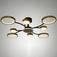 Люстра с ПДУ 2299/9GD LED 176Вт 3000-6000К золото 88х88х18 см BayerLux