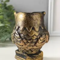 Подставка для мелочей &laquo;Сова на книгах&raquo;, карандашница, 10&times;8 см, под бронзу винтаж