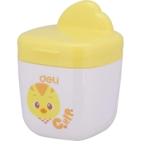 Точилка ручная Deli ER01300, 1 отверстие, с контейнером, пластик, ассорти