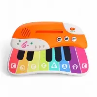 Музыкальное пианино детское ZABIAKA, сенсорное, звуковые и световые эффекты, карточки для обучения