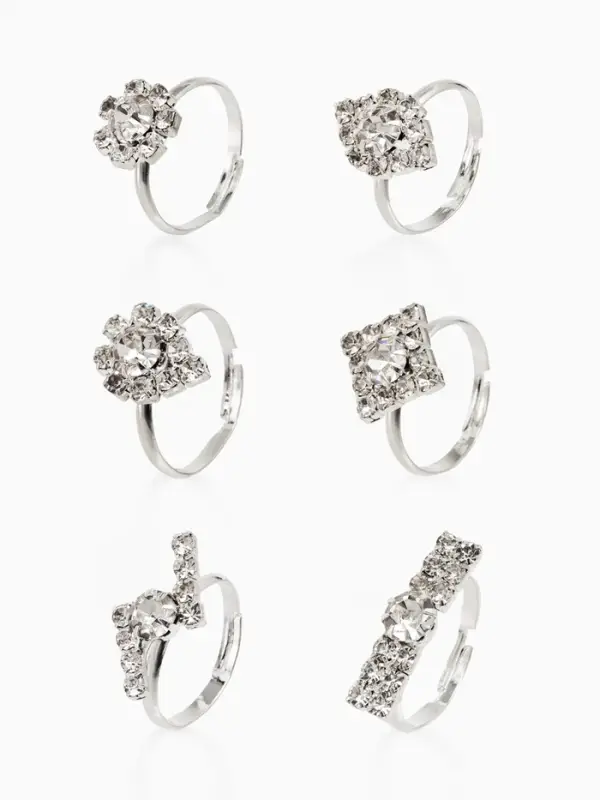 Кольцо &laquo;Выбражулька. Королевское&raquo;, форма МИКС, белое в серебре, безразмерное