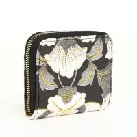 Кошелёк на молнии, с вышивкой, маленький, чёрный