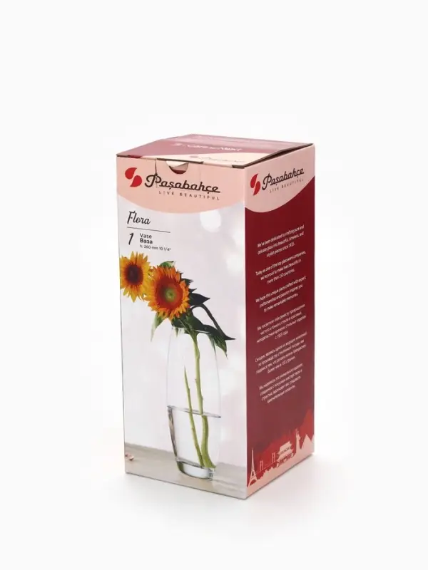 Ваза для цветов &laquo;Геометрия&raquo; стеклянная, 26 см, 1.7 л.