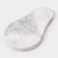 Подставка под ложку Marble, мрамор, белая