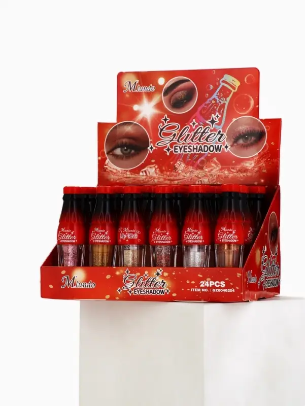 Тени для глаз блестящие, Mlundo, 6 мл, микс оттенков
