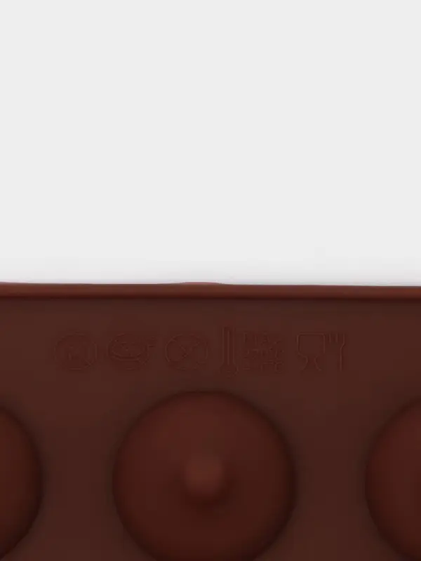 Форма для конфет и шоколада Доляна &laquo;Трюфель&raquo;, силикон, 20.5&times;10.5 см, 15 ячеек (d=2.2 см), коричневая