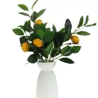 Цветы искусственные "Ветка лимона" d-5 см 44 см, жёлтый