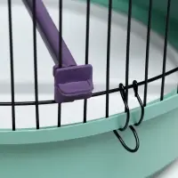 Клетка для птиц, 33&times;77 см, круглая, трехярусная сварная, малый поддон, МИКС