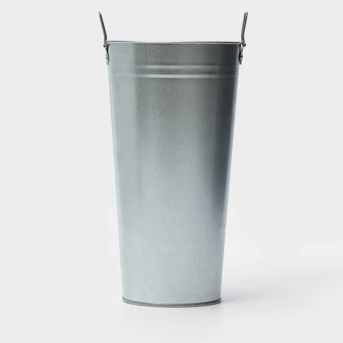 Вазон оцинкованный с ручками, 9 л, h=40 см, ГОСТ Вазон оцинкованный с ручками, 9 л, h=40 см, ГОСТ