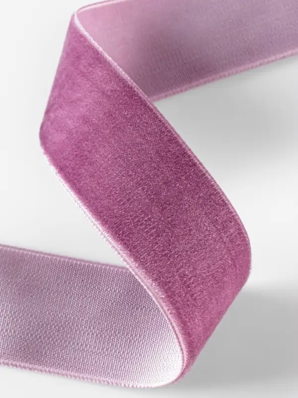Лента бархатная, 25 мм, 18&plusmn;1 м, сиреневая №199
