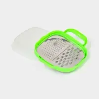 Тёрка с контейнером Доляна &laquo;Универсал&raquo;, 2 в 1, 19&times;14.5&times;3.5 см, зелёная