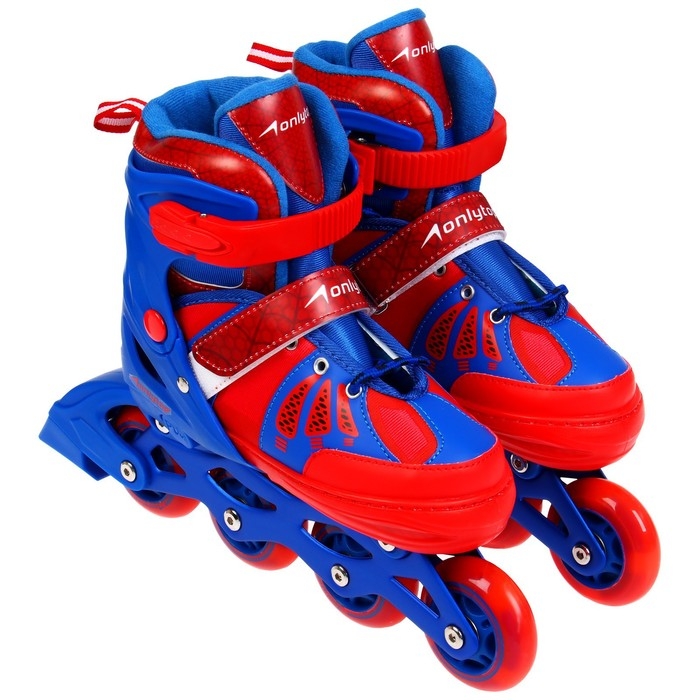 Роликовые коньки раздвижные ONLYTOP, р. 34-37, светящиеся колёса PU 64 мм Роликовые коньки раздвижные ONLYTOP, р. 34-37, светящиеся колёса PU 64 мм