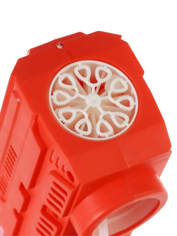 Генератор мыльных пузырей «Пистолет», световые эффекты, работает от батареек, красный