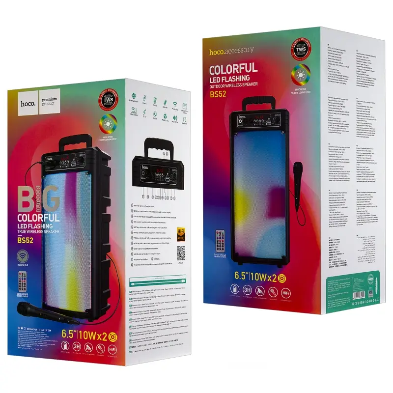 * Портативная акустика BS52 Bluetooth HOCO черная * Портативная акустика BS52 Bluetooth HOCO черная