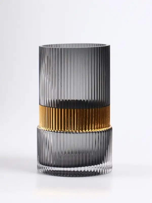 Ваза для цветов &laquo;Лауро&raquo;, 16.5&times;10 см, стекло, чёрная