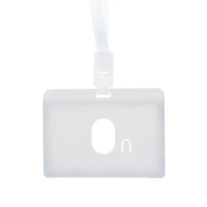 Бейдж - карман горизонтальный, внешний размер 100×74 мм, внутренний размер 90×54 мм, светло-серый, с лентой, жёсткокаркасный Бейдж - карман горизонтальный, внешний размер 100×74 мм, внутренний размер 90×54 мм, светло-серый, с лентой, жёсткокаркасный