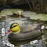 Фигура плавающая из пластика &laquo;Утка&raquo;, 27&times;11&times;10 см