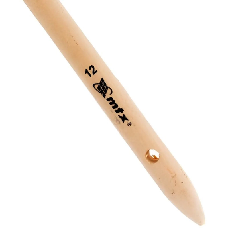 Кисть круглая №12/45 мм натуральная щетина, деревянная ручка MTX 82082