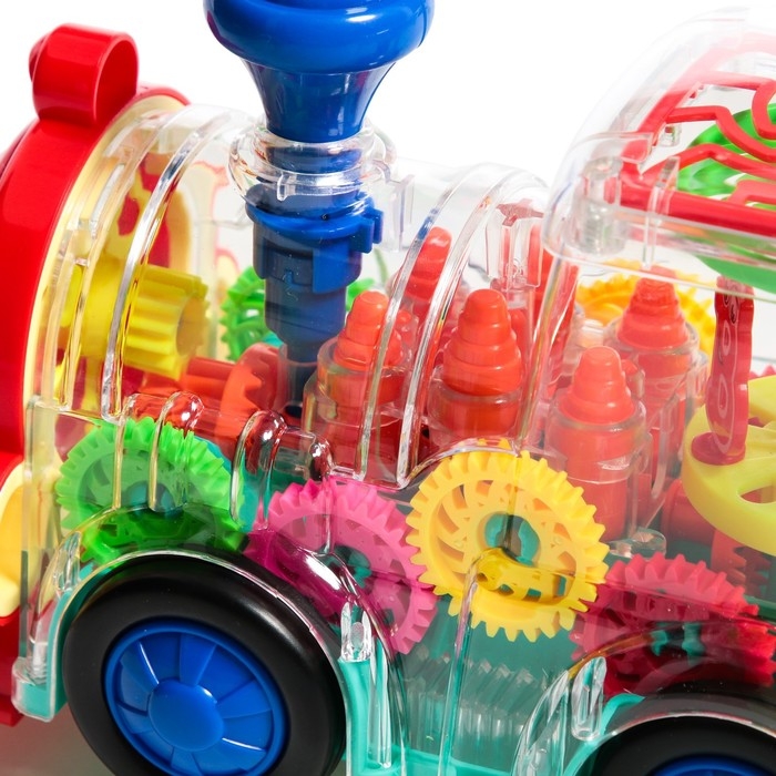 Паровоз «Новогодний поезд», световые и звуковые эффекты, работает от батареек Паровоз «Новогодний поезд», световые и звуковые эффекты, работает от батареек