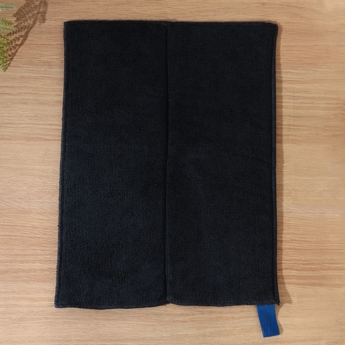 Коврик для сушки посуды Доляна «Лофт», 30×40 см, микрофибра, цвет чёрный Коврик для сушки посуды Доляна «Лофт», 30×40 см, микрофибра, цвет чёрный