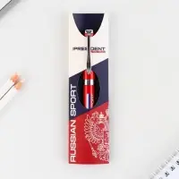 Ручка металл шариковая &laquo;Russian sport&raquo;, синяя паста, 1 мм, фурнитура серебро