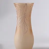 Ваза «Кармен» листья, волна, h=26 см, стекло, пудра Ваза «Кармен» листья, волна, h=26 см, стекло, пудра