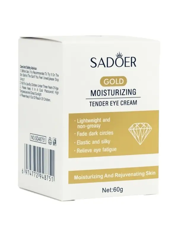 Крем для глаз капсульный питательный SADOER с золотом, против отёчности и морщин, 60 г