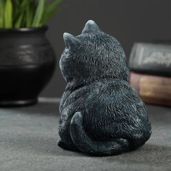 Фигурка гипс &laquo;Кот сидит&raquo;, серо-голубой, 10&times;9&times;11 см