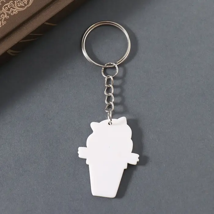 Брелок акрил "Два кота в стаканчике" 3,9х2,9х0,2 см