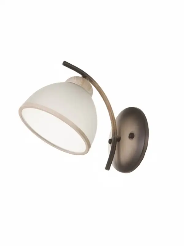 Бра настенное BayerLux &laquo;Джина&raquo;, 1хЕ27, 40 Вт, черно-бежевый, 22&times;15&times;16 см