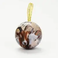 Шар ёлочный, жестяной &laquo;С новым годом!&raquo; d=6.5 см