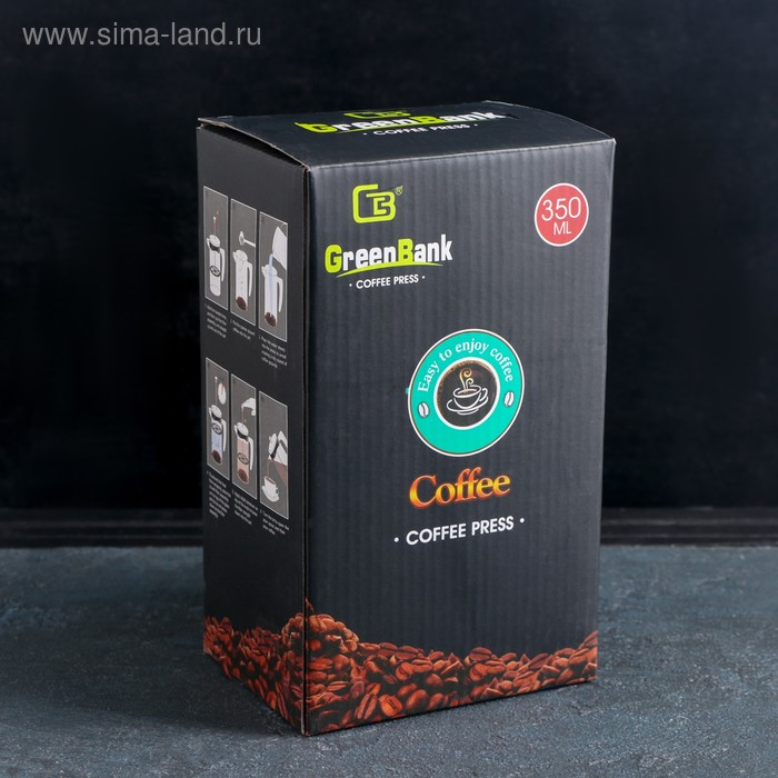 Чайник заварочный френч - пресс «Зет», 350 мл, стекло, цвет чёрный Чайник заварочный френч - пресс «Зет», 350 мл, стекло, цвет чёрный