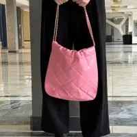 Сумка - мешок женская без застёжки, 35&times;7&times;33 см, со стёжкой, розовая