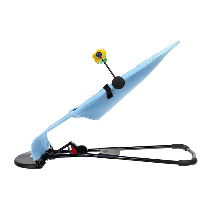 Шезлонг детский, кресло - качалка с игрушками для новорождённых «Крошка Я», цвет голубой Шезлонг детский, кресло - качалка с игрушками для новорождённых «Крошка Я», цвет голубой