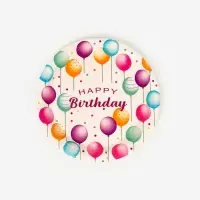 Тарелки одноразовые бумажные Happy birthday, 10 шт.
