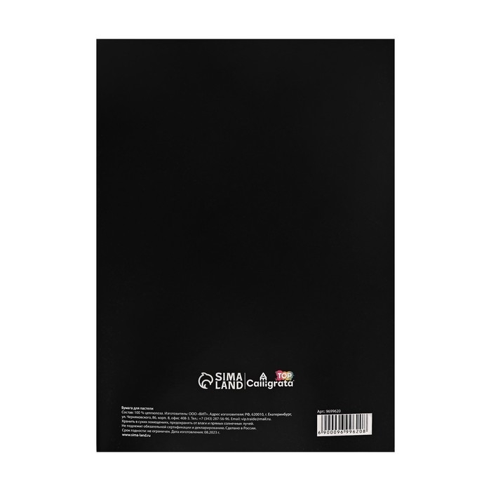 Бумага для пастели А4, 10 листов,  Бумага для пастели А4, 10 листов, "Архитектура", бумага слоновая кость, ГОЗНАК, тиснение "холст", блок 200 г/м2, в папке