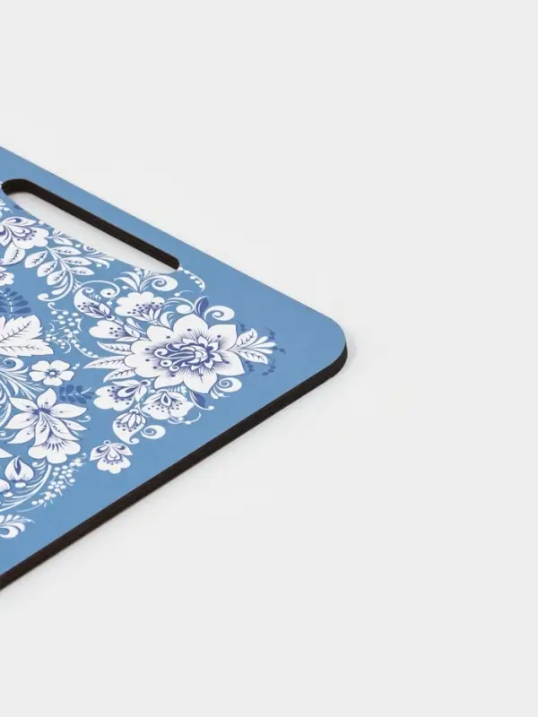 Доска разделочная с ручками Дарим Красиво &laquo;Гжель&raquo;, 36&times;28 см, дерево, голубая