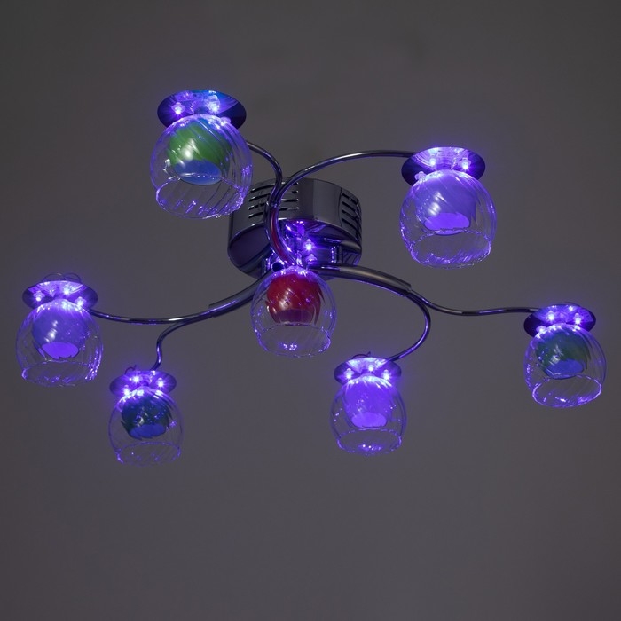 Люстра "Жатай" 7x20Вт G4 хром 65х65х15 см