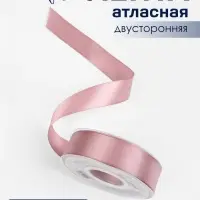 Лента атласная TEIRA, двухсторонняя, 25 мм, 25&plusmn;1 м, нежно-розовая №164