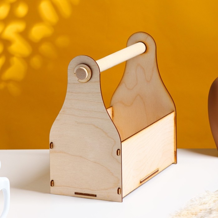 Кашпо деревянное 24.5×13.5×9.5(25) см Стелла Клик, с ручкой, натуральный Кашпо деревянное 24.5×13.5×9.5(25) см Стелла Клик, с ручкой, натуральный