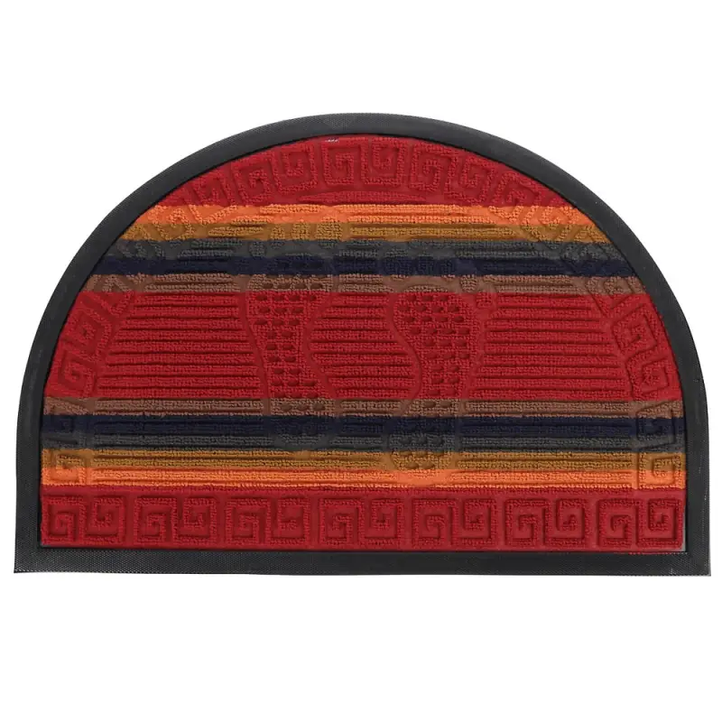 VETTA Коврик придверный, ворсовый с резиновой каймой, полукруг 40x60см, 3 дизайна